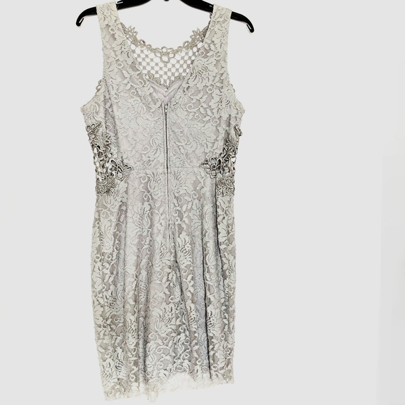 Elegant Lace Dress in Gray - Picture 2 of 11